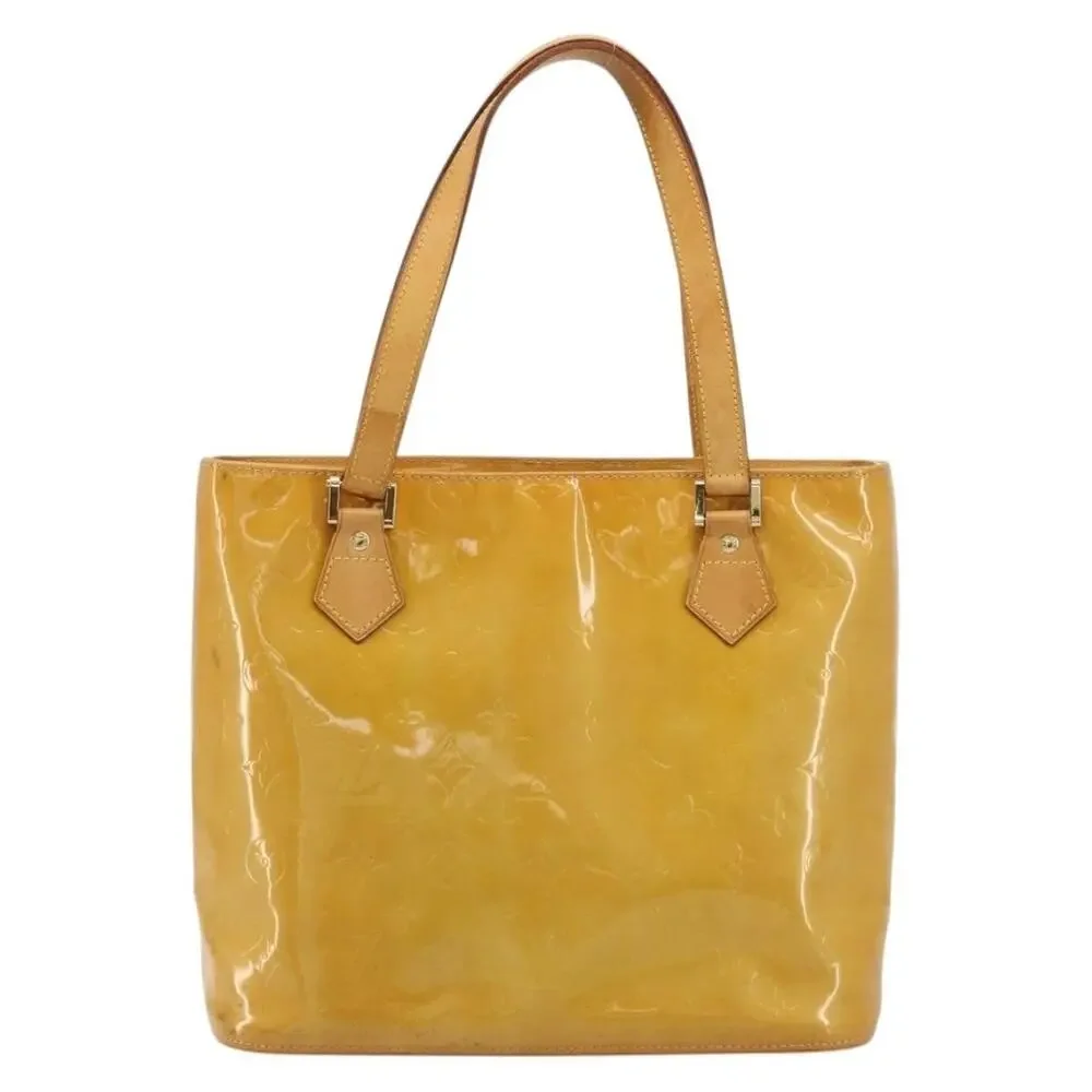 Louis Vuitton Monogram Vernis Houston Handbag Beige